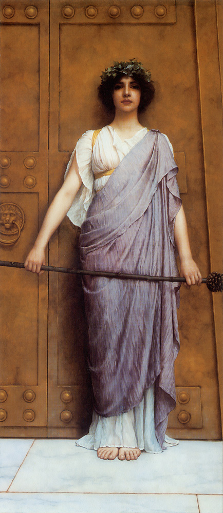 At the Gate of the Temple (The Priestess of Bacchus)