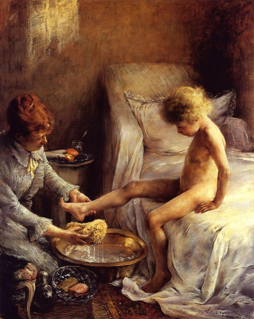 Reine Goeneutte Washing the Young Jean Guerard