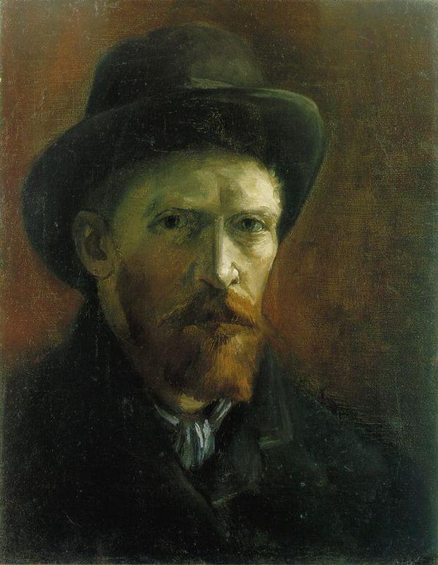 Self Portrait with Dark Felt Hat