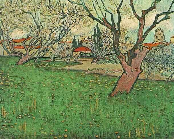 View of Arles with Tress in Blossom
