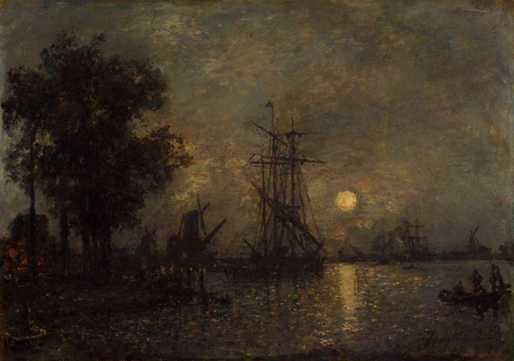 Holandaise Landscape with Docked Boat