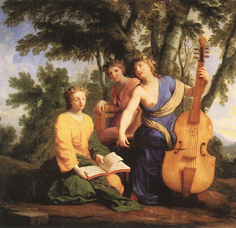 The Muses - Melpomene, Erato and Polymnia