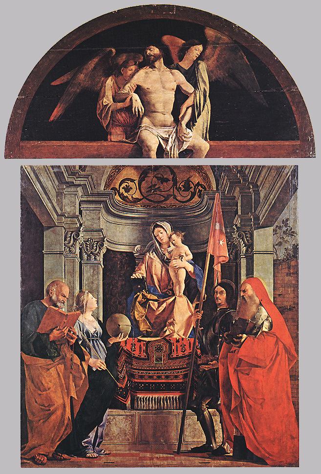 Madonna and Child with Sts Peter, Christine, Liberale, and J