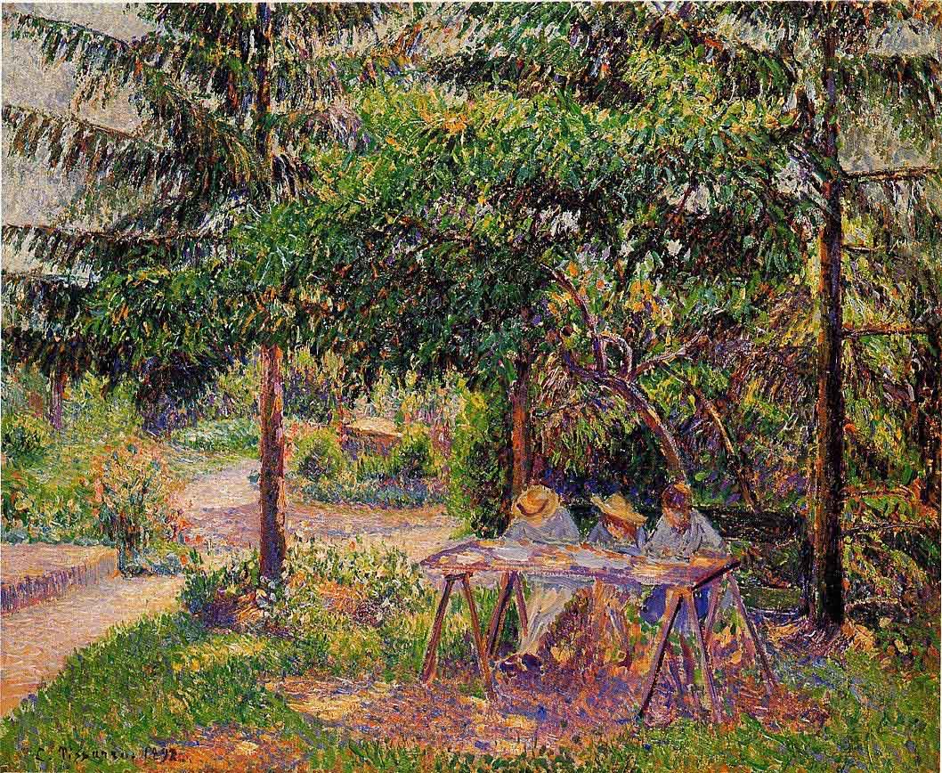 Children in a Garden at Eragny