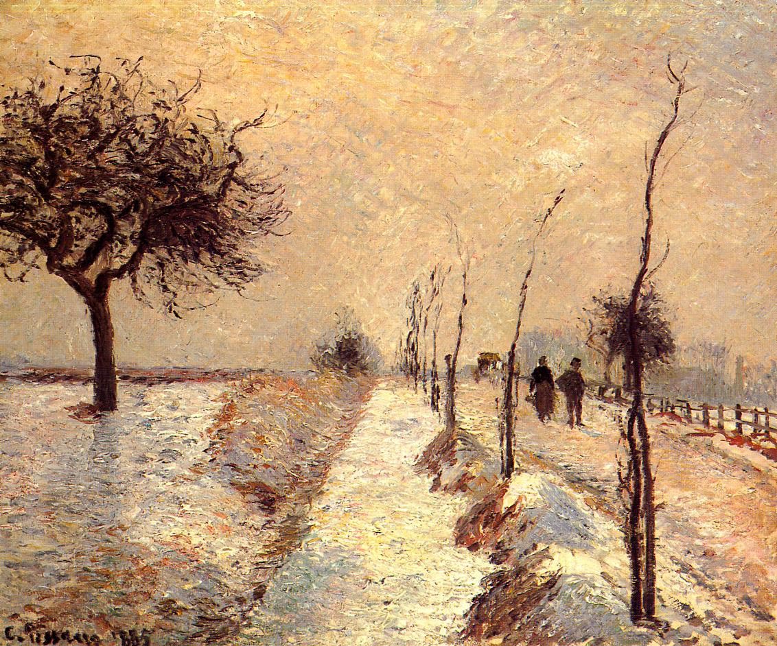 Road at Eragny - Winter