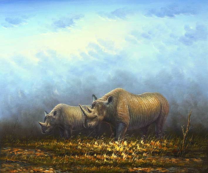 Rhinoceros Couple