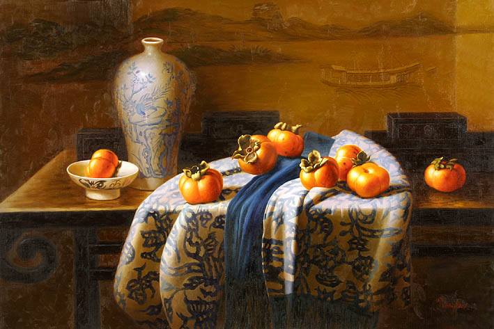 Still Life with Sharon Fruit