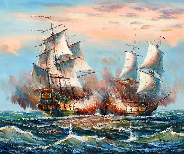 Sea Battle Scene