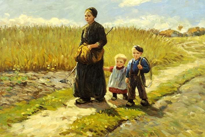 Farm Woman with her Children