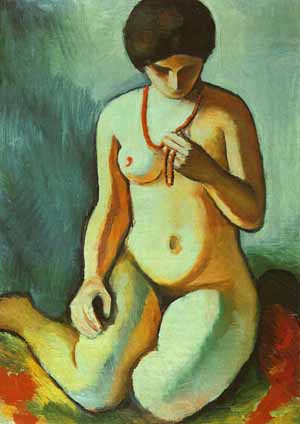 Nude with Coral