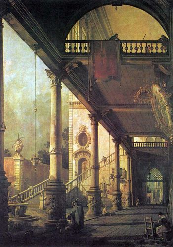 Capriccio, Kollonade, itself against the yard the