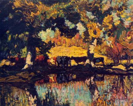 Cattle by the creek