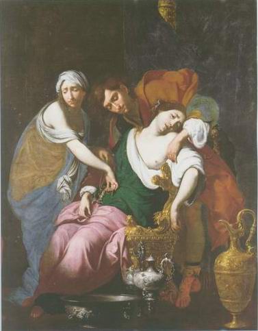 Rachel giving birth to Joseph