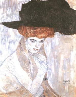 Black Feather Hat (Lady with a Feather Hat) 1910
