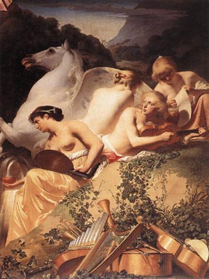 The Four Muses With Pegasus 1650