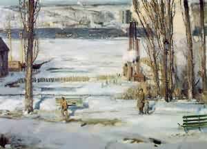 A Morning Snow Hudson River 1910