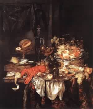 Banquet Still Life With A Mouse 1667