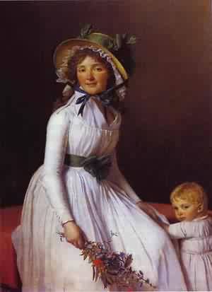 Portrait Of Emilie SeRiziat And Her Son 1795