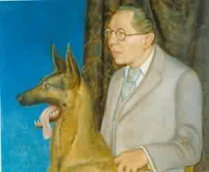 Portrait Of Hugo Erfurth With His Dog 1926