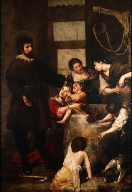 St Isidore saves a child that had fallen in a well 1646 48