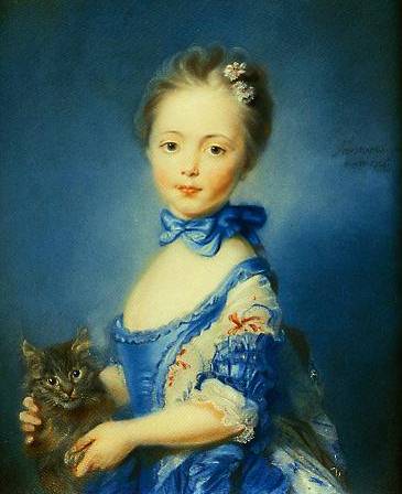 A Girl With A Kitten 1745