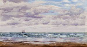 Gathering Clouds A Fishing Boat Off The Coast