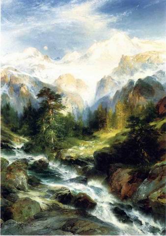 In the Teton Range painting, a Thomas Moran paintings reproduction, we never sell In the Teton Range