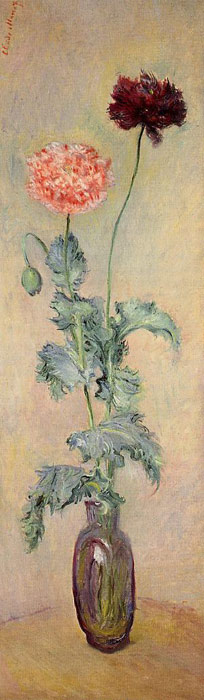 Monet Oil Painting Reproductions - Red and Pink Poppies