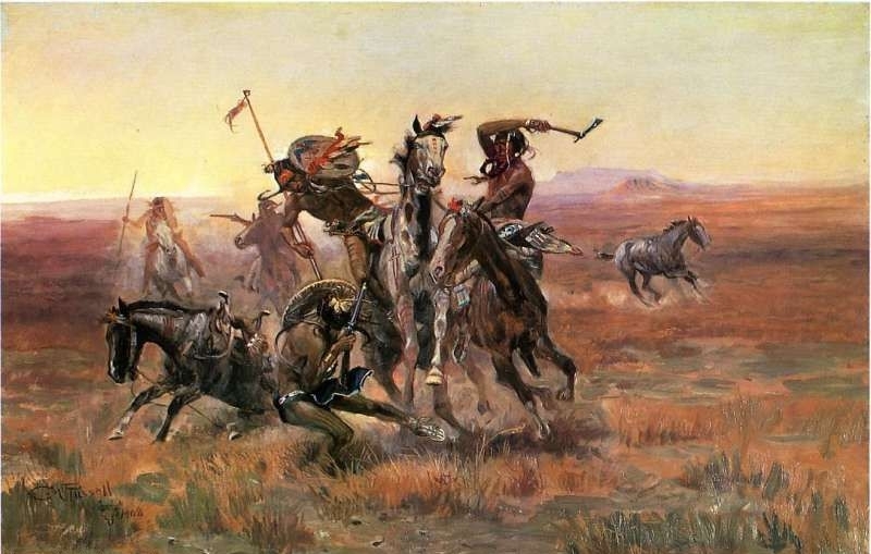 A Cree Indian - Oil Painting Reproduction