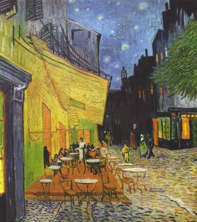 Cafe Terrace at Night - Oil Painting Reproduction