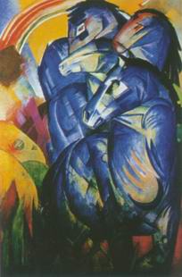 La Tour des Chevaux bleus painting, a Franz Marc paintings reproduction