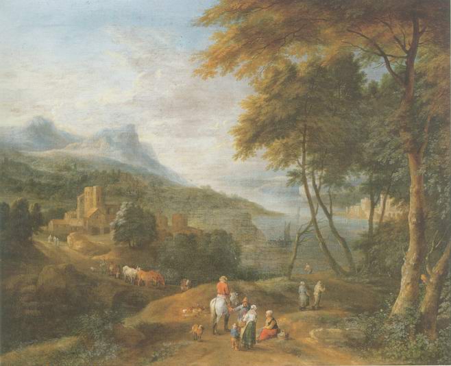 moutainous landscpe painting, a pieter bout II paintings reproduction, we never sell moutainous