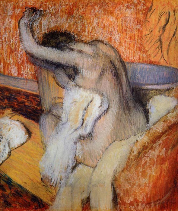 Oil Painting Reproduction of Degas - After the Bath Woman Drying Herself