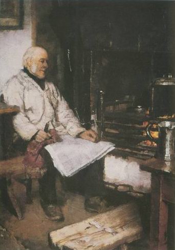 winter painting, a Frank Bramley paintings reproduction, we never sell winter poster