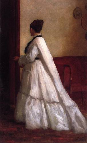 woman in white painting, a Eastman Johnson paintings reproduction, we never sell woman in white