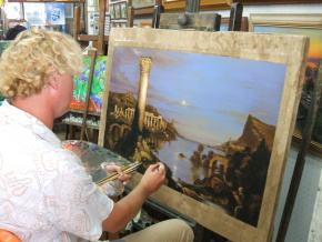 Wooded Peninsula - Oil Painting Reproduction