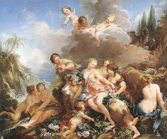Boucher Oil Painting Reproductions- The Rape of Europa
