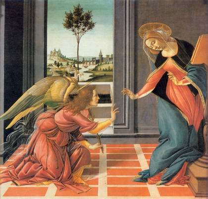 Cestello Annunciation painting, a Sandro Botticelli paintings reproduction, we never sell Cestello