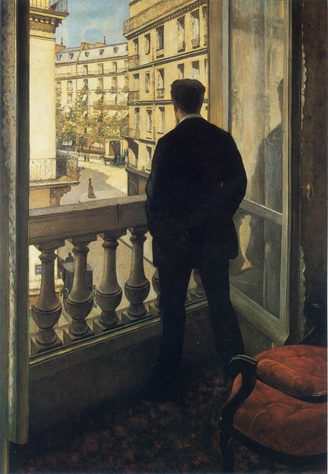 A Young Man at His Window painting, a Gustave Caillebotte, 1848,1894 paintings reproduction, we