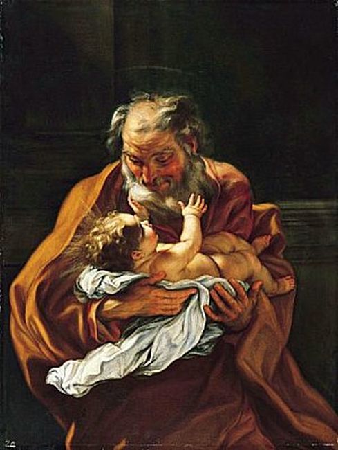Baciccio Reproductions - Saint Joseph and the Infant Christ