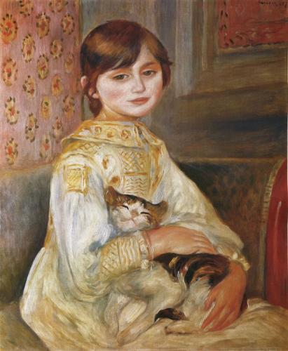Oil Painting Reproduction of Renoir- Child with Cat