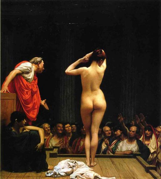 Gerome Oil Painting Reproductions - Selling Slaves in Rome
