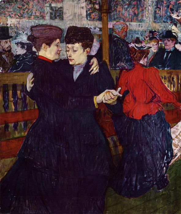 Oil Painting Reproduction of Toulouse- Lautrec- At the Moulin Rouge: the Two Waltzers