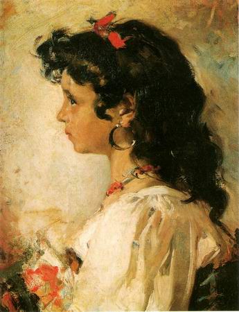 Cabeza de Italiana painting, a Joaquin Sorolla Bastida paintings reproduction
