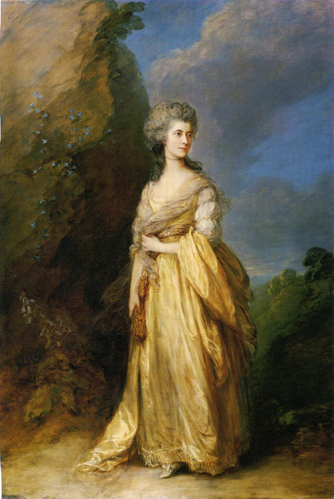 Gainsborough Oil Painting Reproductions - Mrs. Peter William Baker