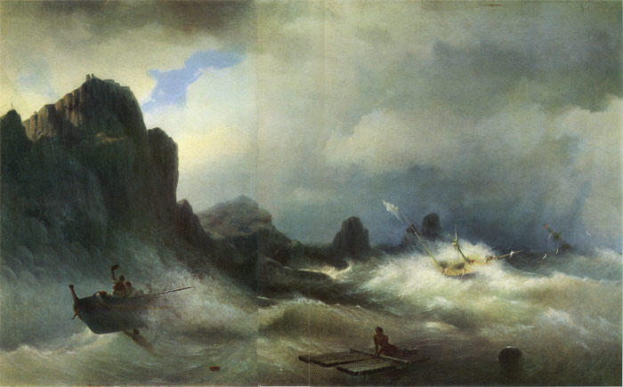Oil Painting Reproduction of Aivazovsky - Shipwreck