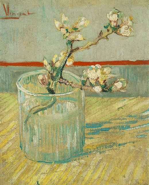Almond Branch in a Glass painting, a Vincent Van Gogh paintings reproduction, we never sell Almond
