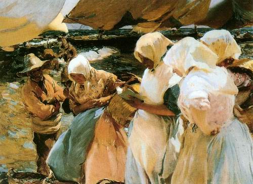 fishermen painting, a Joaquin Sorolla Bastida paintings reproduction