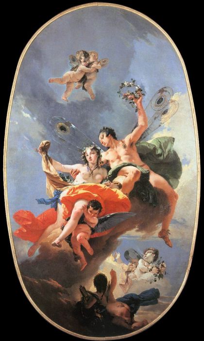 Tiepolo Reproductions- The Triumph of Zephyr and Flora