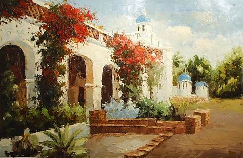 vine painting, a palette knife paintings reproduction